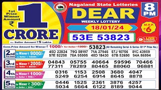 Dear Lottery Sambad Evening 8 PM today 180124 Nagaland State Lottery Result [upl. by Risteau]