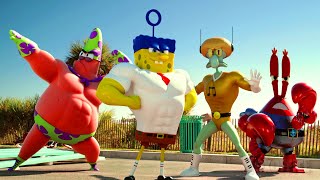 Superpowered SpongeBob VS Pirate Banderas  The SpongeBob Movie Sponge Out of Water  CLIP [upl. by Annaeiluj]