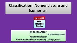 01 Classification Nomanclature amp Isomerism  POC I Unit I  partI [upl. by Koerner]