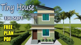 ছোট জায়গায় কম খরচে ২ তলা বাড়ির ডিজাইন 336 ‍sqft low budget tiny duplex house designHome Design BD [upl. by Quartis]