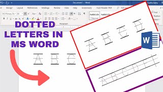 How To Make Tracing Letters In Microsoft Word 2023 Dotted Letters In MS Word [upl. by Alansen503]