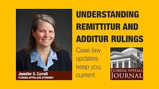 Florida Appeals Journal 34 How remittiur and additur factors in the awarding of damages [upl. by Jammie]