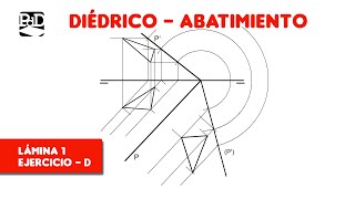 Pag 1D  Abatimientos  Ejercicios de Sistema Diédrico SDOABTL1 [upl. by Yenitsed]