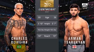 🔴 UFC 300 Charles Oliveira vs Arman Tsarukyan  Full Fight amp Highlights  Lightweight Bout [upl. by Friedland]