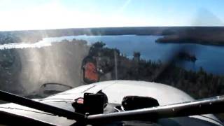 Brebeuf lake landing cessna 172 floatplane northern ontario Gogama Sudbury [upl. by Nissy962]