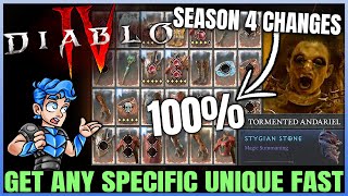 Diablo 4  Do THIS Now  Get ANY Specific Unique Gear FAST amp EASY  New Season 4 Boss Farm Guide [upl. by Molton]