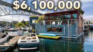 Inside a 6100000 Floating House with Underwater Bedroom ZillowGoneWild [upl. by Leugim]