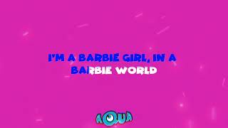 AQUA  Barbie Girl Karaoke video [upl. by Navets]