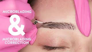 Microblading and Microblading correction procedure TUTORIAL [upl. by Ennaharas]