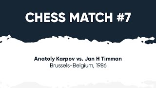 Anatoly Karpov vs Jan H Timman • BrusselsBelgium 1986 [upl. by Armilda]