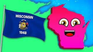 Learn About The 72 Counties Of Wisconsin  US State Songs For Kids  KLT Geography [upl. by Tisman]