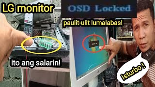 LG monitor OSD LOCKEDOSD UNLOCKED paulitulit lumalabas solved [upl. by Cedell]