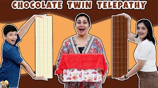 CHOCOLATE TWIN TELEPATHY  Family Comedy Eating Challenge  Aayu and Pihu Show [upl. by Clay]