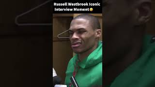 Russell Westbrook ICONIC Interview Moment😆 shorts [upl. by Amekahs]