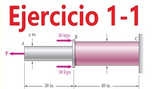 Resistencia de materiales Ejercicio 11 beer and Jhonston Quinta edición [upl. by Zoi]