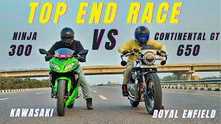 Royal enfield Continental GT 650 Vs Kawasaki Ninja 300 Amazing Battle  Long Race [upl. by Aihpos]