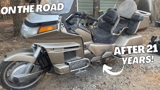 200 1988 HONDA GOLDWING GL1500 IS BACK ON THE ROAD AFTER SITTING 21 YEARS OUTSIDE [upl. by Rairb]