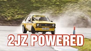 Insane 2jz powered mk2 escort 650bhp drift escort cosworth [upl. by Mace]