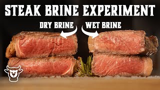 How to Season Steak Experiment  Dry Brine Steak vs Wet Brine WOW [upl. by Noisla425]