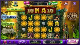 Luckyland Slots Aztec Quest Triple Bonus From 5 to 50 [upl. by Wolfgram695]