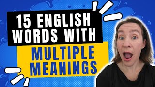 15 English Words with Multiple Meanings [upl. by Eseuqram872]