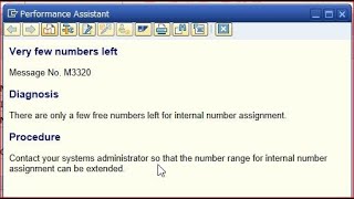 SAP Error  Error Message No M3320 Very few Numbers left  Number Range error  S4 HANA amp ECC [upl. by Ailhat]