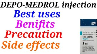 Depo medrol injection best uses benifits precaution and side effects in hindi [upl. by Attem]