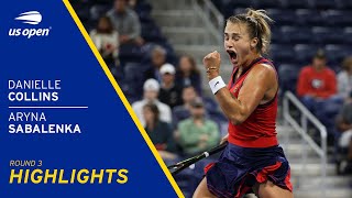 Danielle Collins vs Aryna Sabalenka Highlights  2021 US Open Round 3 [upl. by Hiram178]