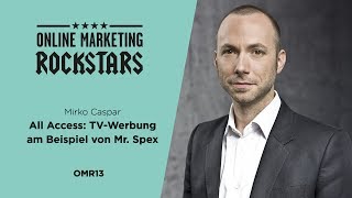 Mirko Caspar Managing Director Mr Spex  Online Marketing Rockstars 2013  OMR13 [upl. by Otnicaj]