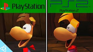 Rayman 2  PS1 vs PS2  Side by Side [upl. by Tingey]