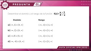 Guía IPN 2023  Cálculo Diferencial Pregunta No 1 [upl. by Adnwahsat]