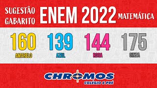 Gabarito ENEM 2022 CHROMOS  Prova Amarela Questão 160  Matemática [upl. by Leola]