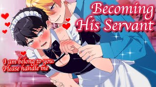 【BL Anime】Becoming his servant He forces me to wear a maid costume and become his body pillow [upl. by Nador171]