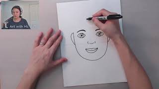 How to Draw a SelfPortrait for Young Kids [upl. by Gonick]