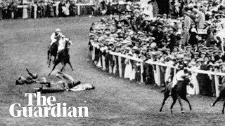 Suffragette Emily Davison knocked down by Kings horse at Epsom [upl. by Assel78]