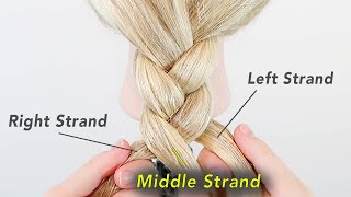 BEGINNERS START HERE How To Braid Hair For Complete Beginners With Hand Placement amp More [upl. by Aysan]