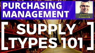 Lesson 4  Purchasing management  Supply types type of materials and services companies buy [upl. by Rad]