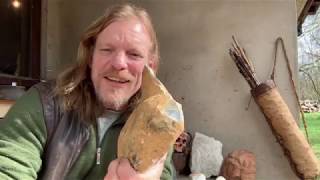 Flint Knapping a spear head from English Flint with Will Lord [upl. by Yantruoc98]