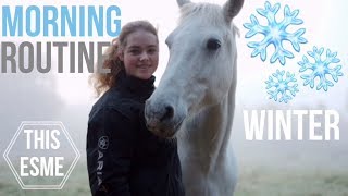 Winter Stable Morning Routine  This Esme [upl. by Nylra]