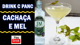 CACHAÇA COM MEL  DRINK FOLHA DE PITANGA 🌿  COQUETEL COM PANC  MEL DE PITANGA [upl. by Oiratno]