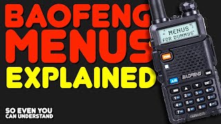 How To Use Baofeng Radio Menus  UV5R BFF8HP GT3 BTech Wouxun Menus Explained [upl. by Ellebana]