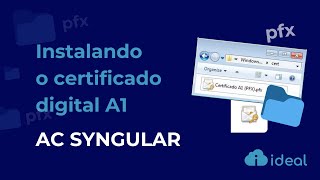 Instalando certificado digital A1 AC Syngular e reconhecendo A1 arquivo no PC [upl. by Essirehs]