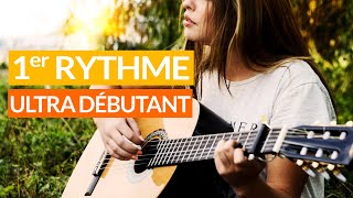 Votre tout PREMIER RYTHME FACILE à la GUITARE tuto débutant [upl. by Foushee]