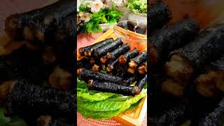 Crispy Shrimps Seaweed Rolls shortvideo short shorts yummy cooking recipe shortsfeed trend [upl. by Wiltsey]