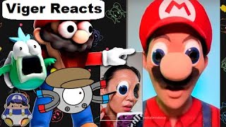 Viger Reacts to SMG4s quotMario Reacts to Nintendo Memes 16 Ft Boopkinsquot [upl. by Dave]