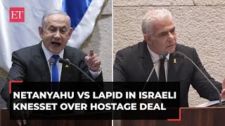 Cancel your Washington trip if… Yair Lapid vs Netanyahu in Israeli Knesset over hostage deal [upl. by Backler325]