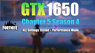 GTX 1650  Fortnite Performance Mode  Chapter 5 season 4 [upl. by Marcela190]