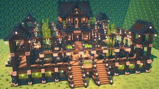 Minecraft How To Build a Large Survival Base Spruce Mansion Tutorials 17  마인크래프트 건축 야생 기지 [upl. by Kunin512]