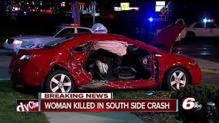 Person killed in crash on Indianapolis’ south side near Stop 11 Road [upl. by Lamrouex347]