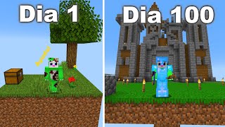 Sobrevivi 100 Días en Skyblock Hardcore Minecraft [upl. by Lea343]